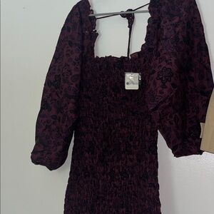 Free People Purple Floral Mini Dress